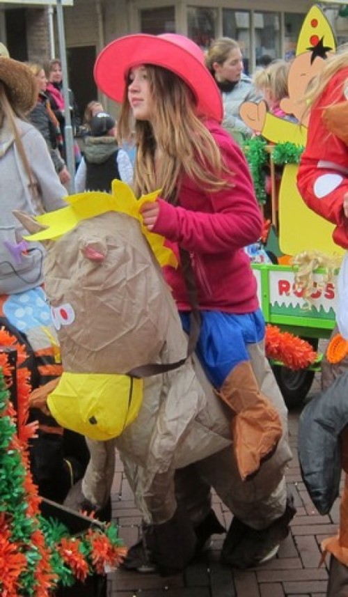 Mascottepak Opblaasbaar kostuum - Paard bruin